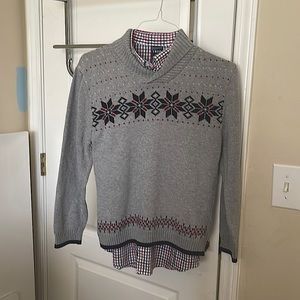 IZOD gray/navy/red winter sweater set in size 14-16 boys. Bought at JC Penney